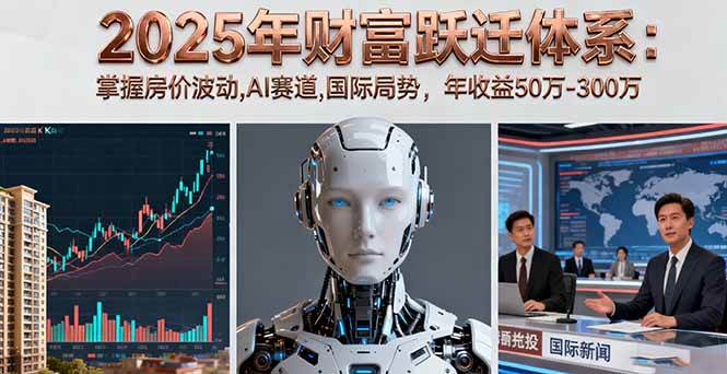 （16217期）2025年财富跃迁体系：掌握房价波动,AI赛道,国际局势，年收益50万-300万-优优久网创